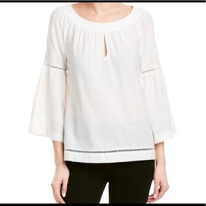 Trina Turk White "Wayfair" Boho Blouse S